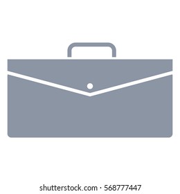 Vector Illustration of Gray Briefcase Icon
