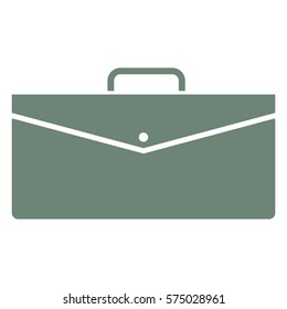 Ilustración vectorial del icono del maletín gris
