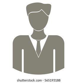 Ilustración vectorial del icono del hombre de negocios gris
