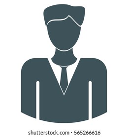 Vector Illustration of Gray Business Man Icon
