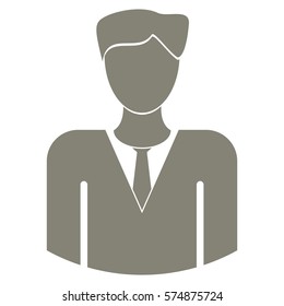 Vector Illustration of Gray Business Man Icon
