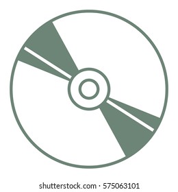 Ilustración vectorial del icono del Cd gris