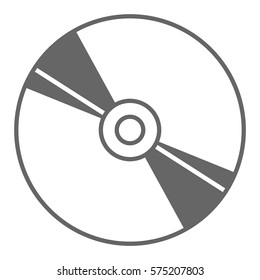 Vector Illustration of Gray Cd Icon
