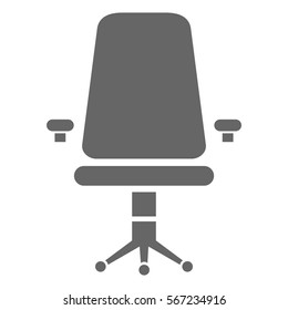 Vector Illustration of Gray Chair Icon
