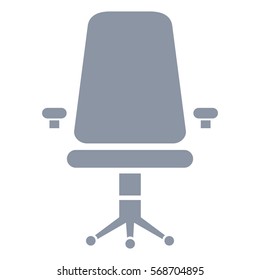 Ilustración vectorial del icono de la silla gris
