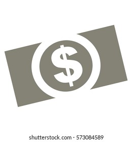 Vector Illustration of Gray Dollar Icon
