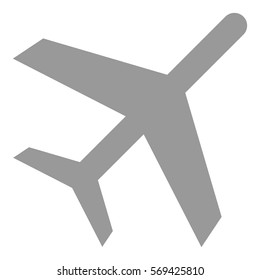 Vector Illustration of Gray Flight Icon
