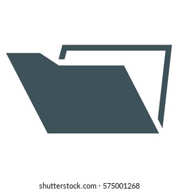 Vector Illustration of Gray Folder Icon
