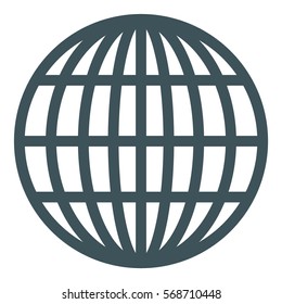 Vector Illustration of Gray Global Icon
