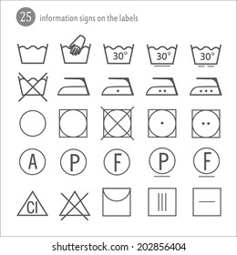 vector illustration gray icon labels for clothes