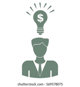 Vector Illustration of Gray Idea Icon
