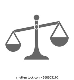 Ilustración vectorial del icono de la justicia gris
