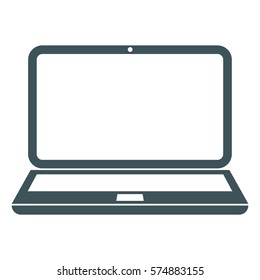 Ilustración vectorial del icono de la laptop gris
