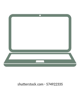 Vektorgrafik des grauen Laptop-Symbols
