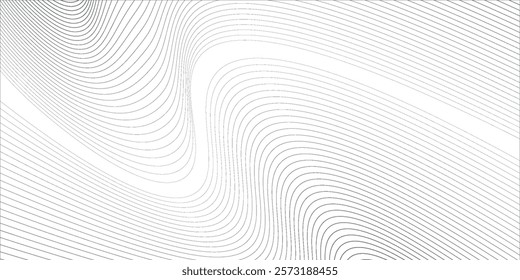 Vector illustration of gray line pattern with abstract background. EPS10. Beautiful and modern curved lines.