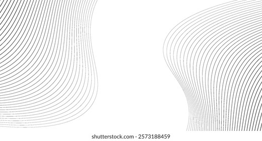 Vector illustration of gray line pattern with abstract background. EPS10. Beautiful and modern curved lines.