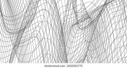 Vector illustration of gray line pattern with abstract background. EPS10. Beautiful and modern curved lines.