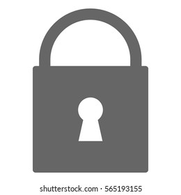 Vector Illustration of Gray Lock Icon
