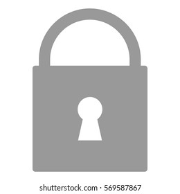 Vector Illustration of Gray Lock Icon
