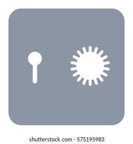 Vektorgrafik des Grau-Locker-Symbols