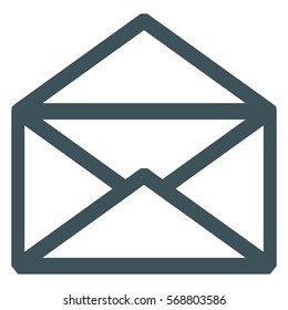 Ilustración vectorial del icono de la caja de correo gris
