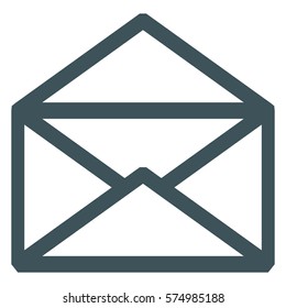 Ilustración vectorial del icono del correo gris

