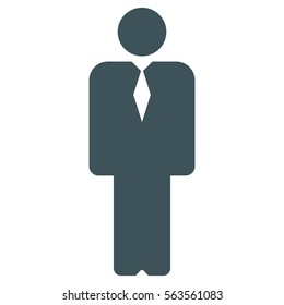 Vector Illustration with Gray Man Icon
