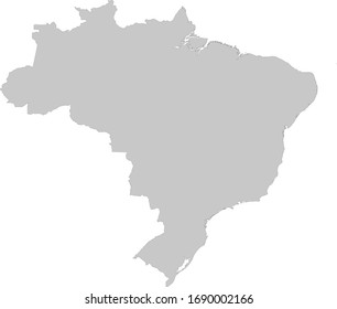 ilustración vectorial del Mapa gris de Brasil
