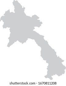 ilustración vectorial del Mapa gris de Laos