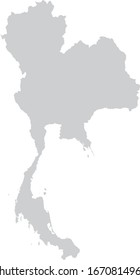 Vektorillustration Illustration von Gray Map of Thailand