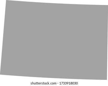 vector illustration of Gray map of US state of Colorado