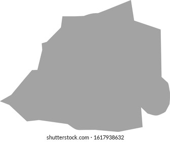 vector illustration of Gray map of Vatican on white background