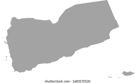 ilustración vectorial del Mapa gris de Yemen
