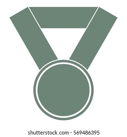 Vector Illustration of Gray Medal Icon
