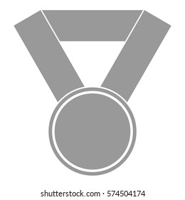 Vector Illustration of Gray Medal Icon
