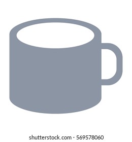 Vector Illustration of Gray Mug Icon
