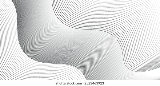 Vector Illustration of the gray pattern of lines abstract background