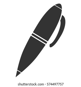 Ilustración vectorial del icono de la pluma gris
