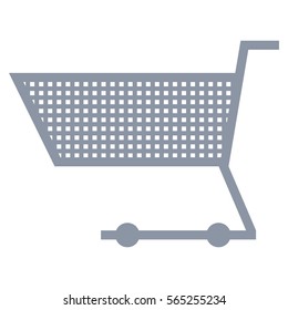 Vector Illustration of Gray Shopping Cart Icon
