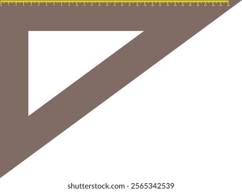 vector illustration of a gray triangular ruler with a length of 30 cm