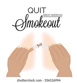 Vector illustration of Great American Smokeout Background.