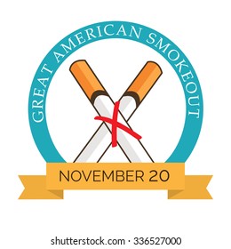 Vector illustration of Great American Smokeout Background.