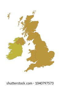 vector illustration of Great Britain  map