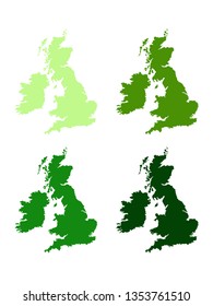vector illustration of Great Britain maps