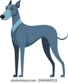 Vektorillustration Great Dane Hund Cartoon Stil isoliert