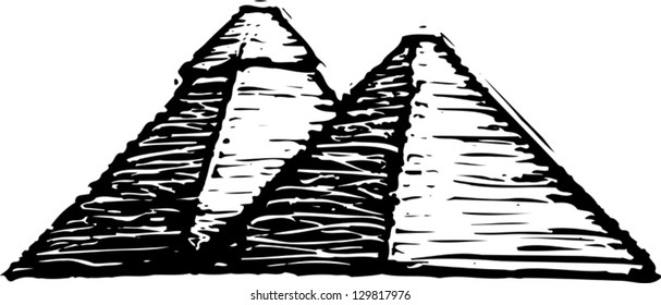 Vector illustration of Great Pyramids