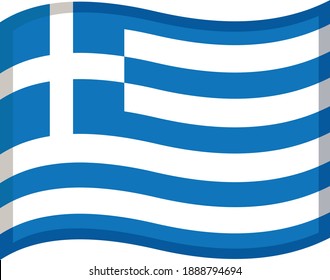 Vector illustration of greece flag emoticon