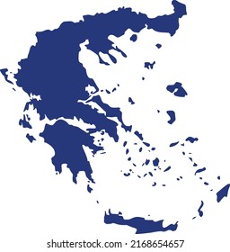 Mapa de la ilustración vectorial de Grecia