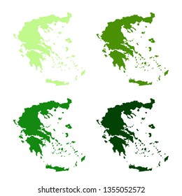 vector illustration of Greece maps