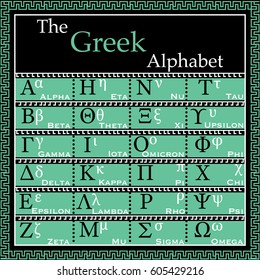 Vector illustration of the Greek alphabet